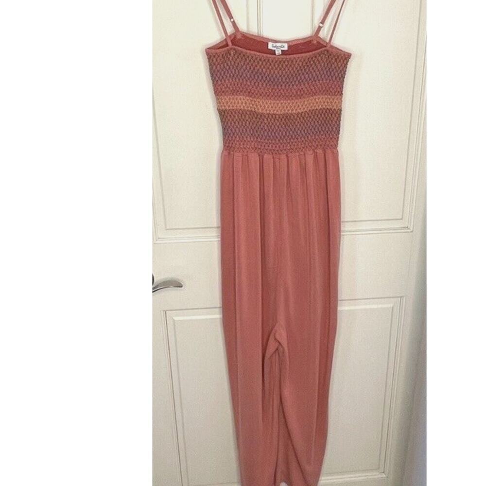 Splendid Women's Size Small Wide Legged Jumpsuit Smocking Modal Blend